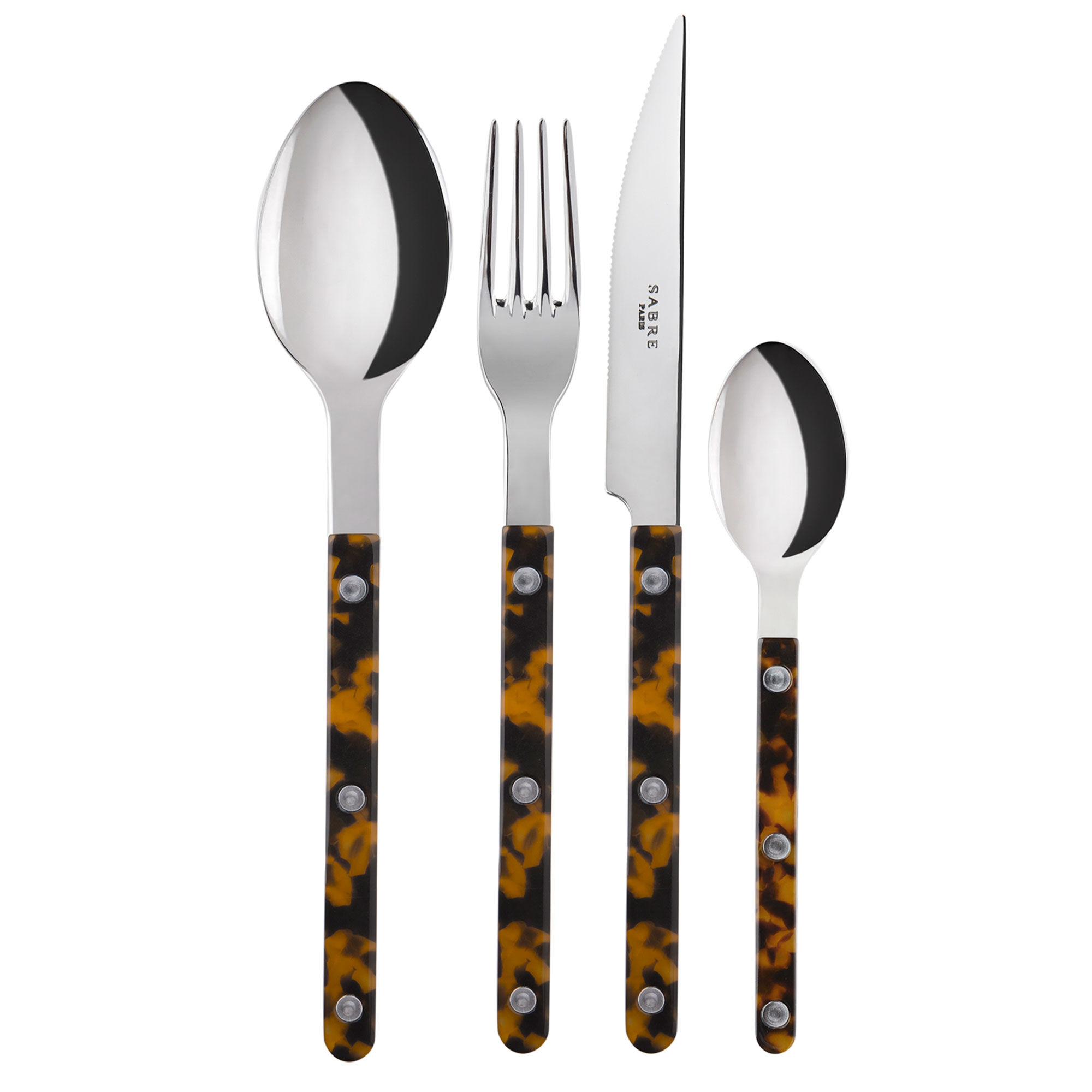 Bistrot Tortoise aterinsetti 4 osaa, faux-kilpikonna