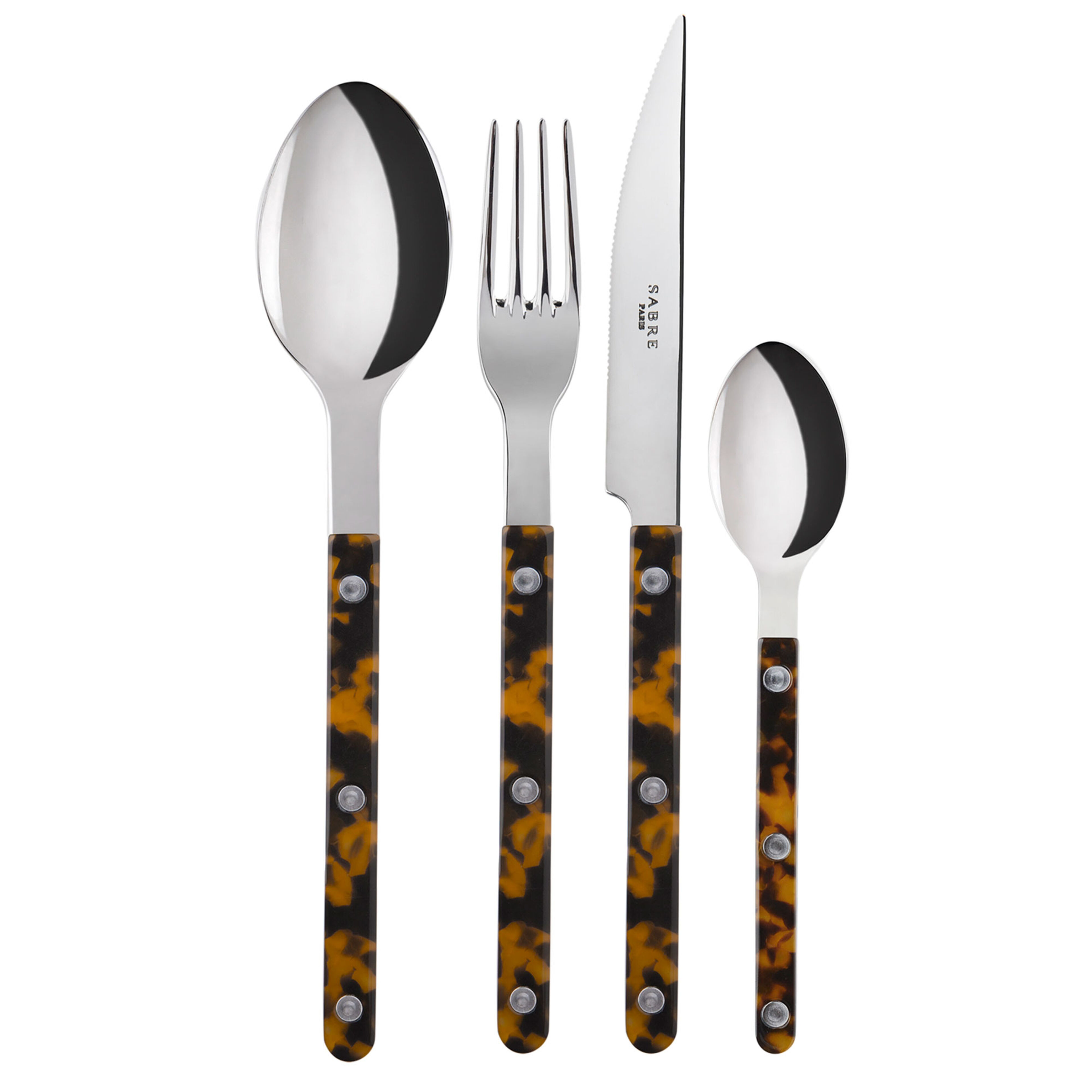 Bistrot Tortoise aterinsetti 4 osaa, faux-kilpikonna