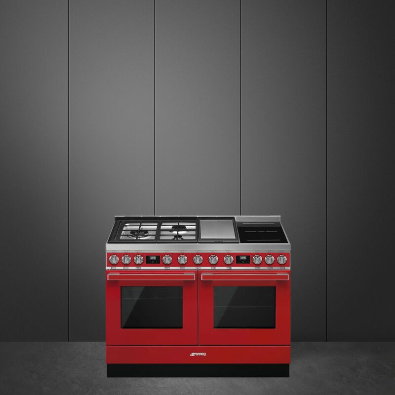 CPF120IGMPR Portofino gas-/induktionsspis, röd