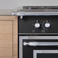 HER96L2ENET Heritage gaskomfur med dobbeltovn, 90 cm, mat sort