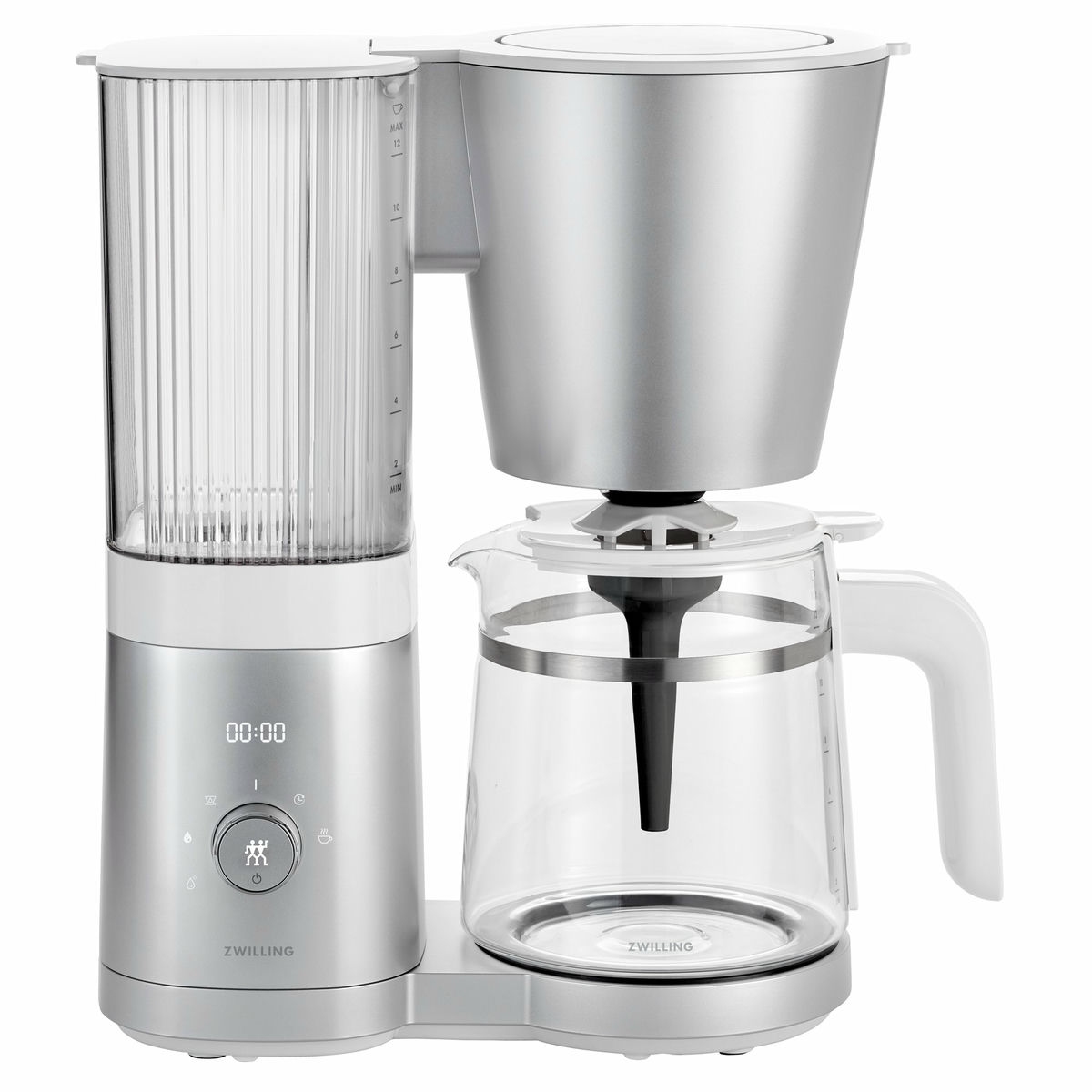 Enfinigy kaffemaskine, 1,5 liter, sølv & hvid