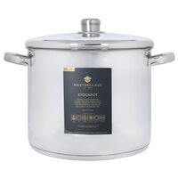 Gryde med låg 11 liter, rustfrit stål