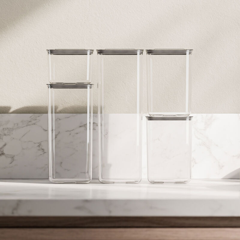 Kvadratiske Opbevaringsbokse 5-pak