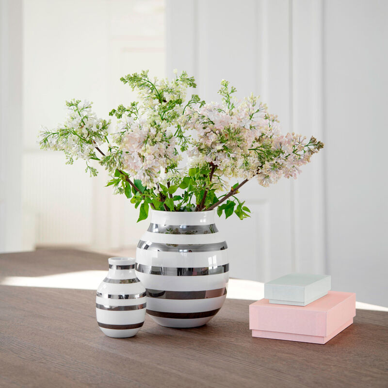 Omaggio vase sølv 20 cm. 