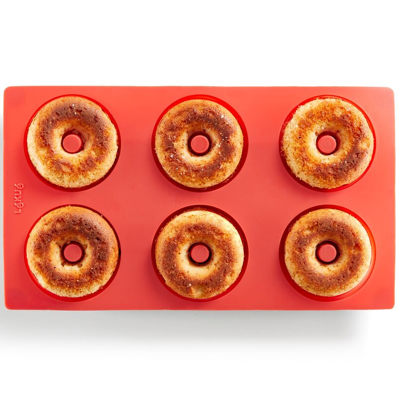 Gourmet Donutform 6 stk Rød