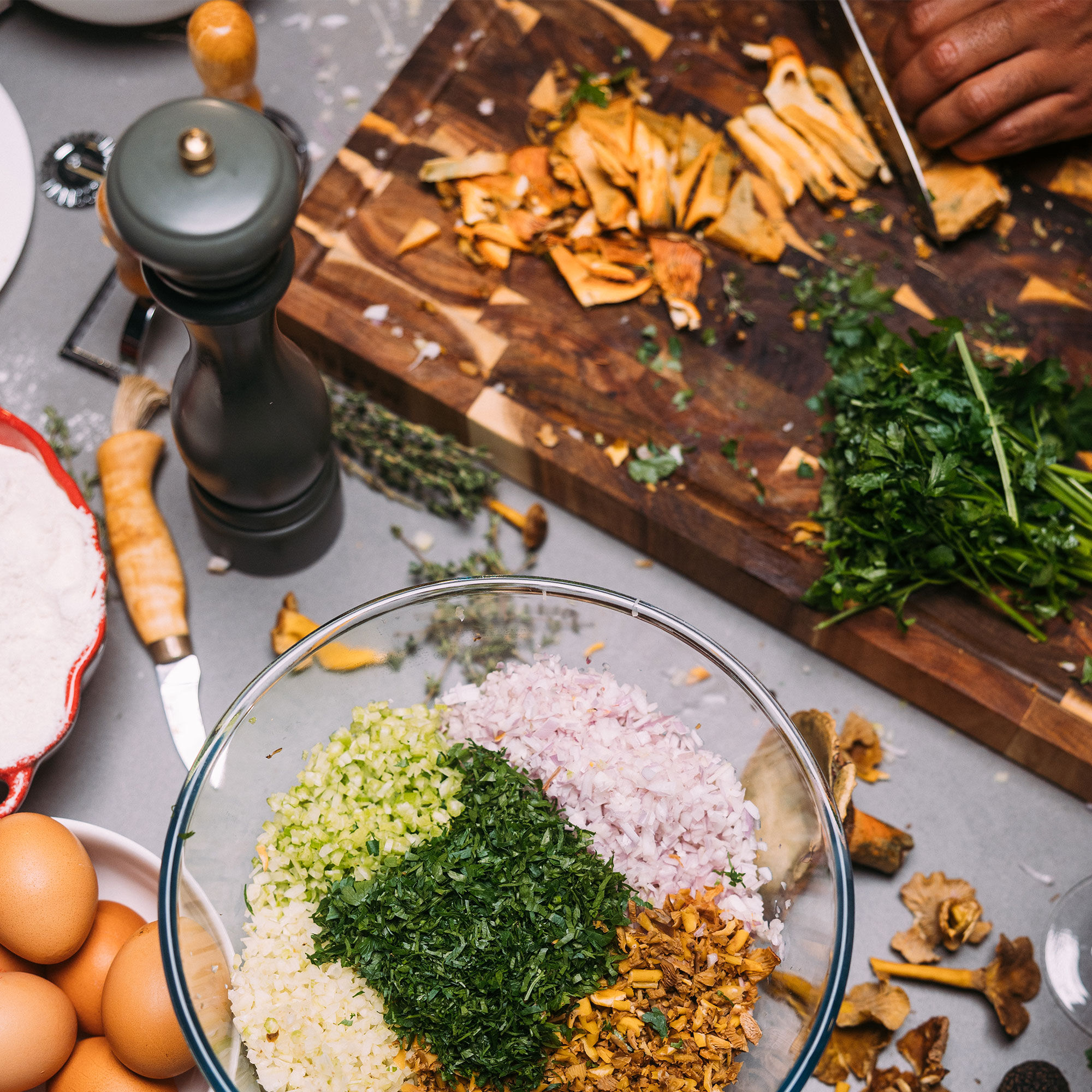 Skärbräda L 48x32x3,5 cm, FSC-akaciaträ