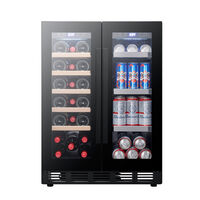 Arctic Collection 60 Duo innbyggbart vin- og ølkjøleskap, svart