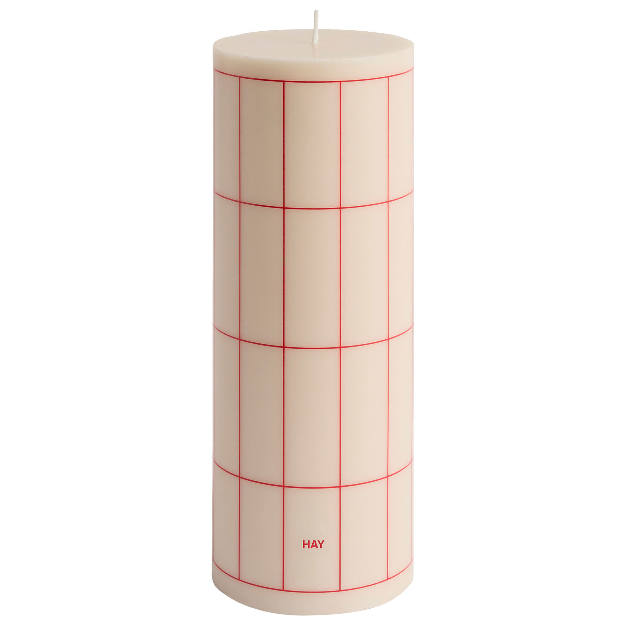 HAY Blokklys large, off-white/red grid check