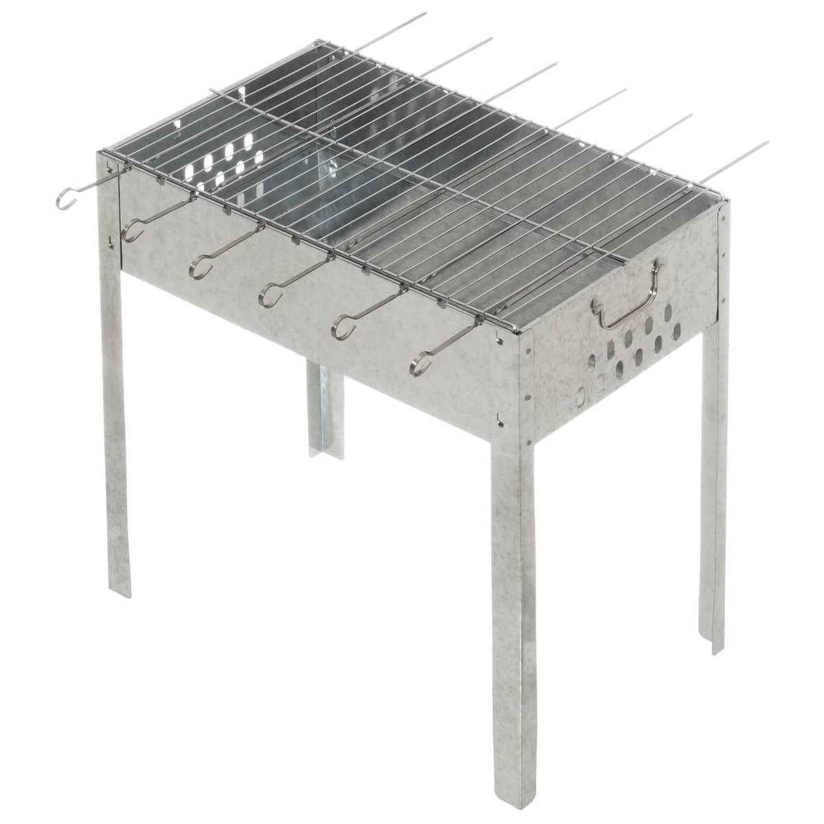 Kolgrill med grillspett