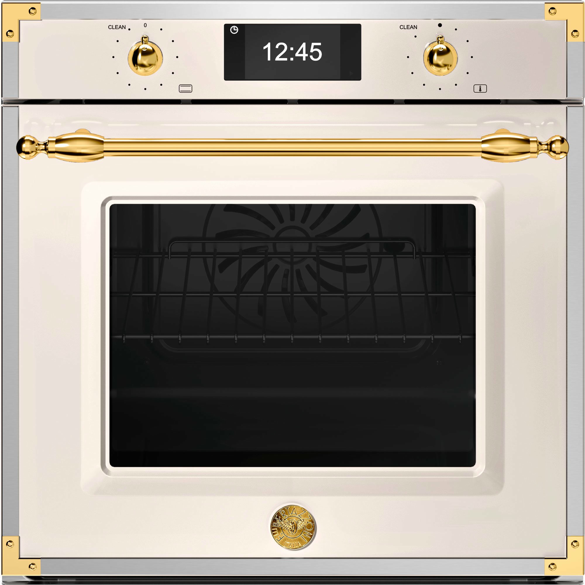F6011hervptag Heritage Pyro & Steam Indbygningsovn Elfenben Hvid/guld