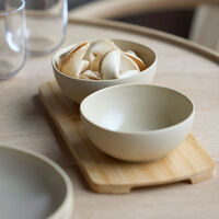 Villa Collection Shoku bambutarjotin kahdella kulholla 28,5x13 cm, soft beige