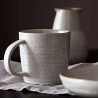 Pion kopp, hvit/grå