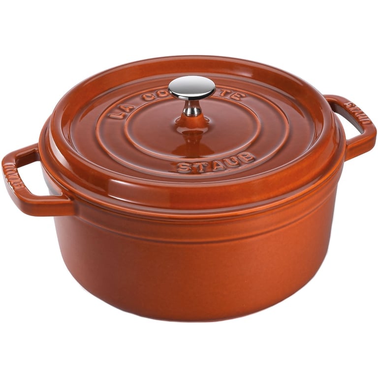 Pyöreä La Cocotte, 24 cm. 3,8 litraa, kanelinruskea