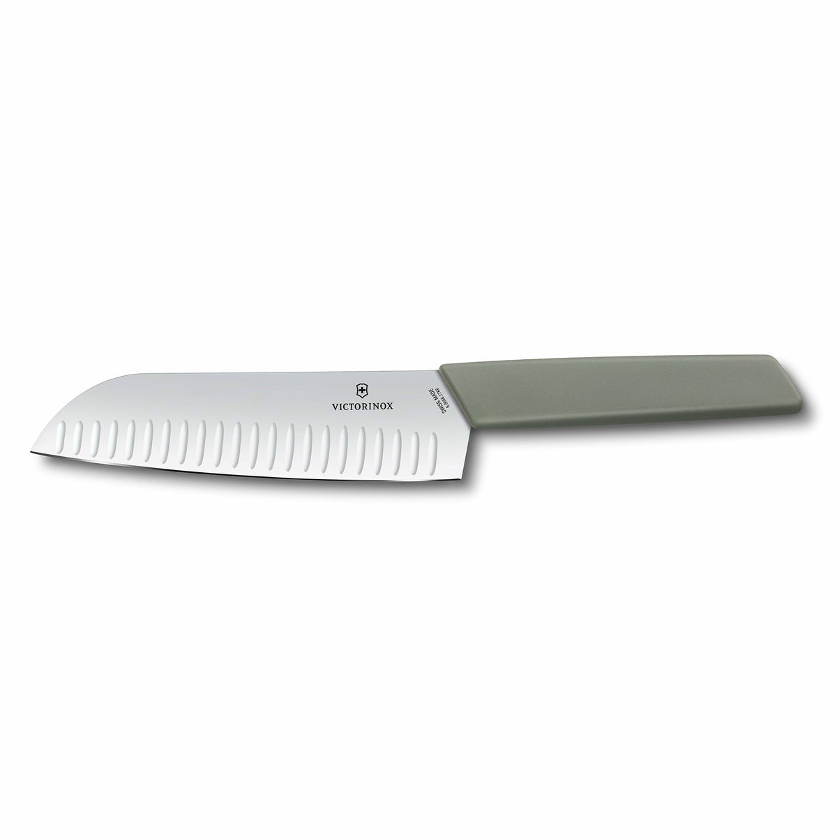 Swiss Modern santokukniv 17 cm, oliv