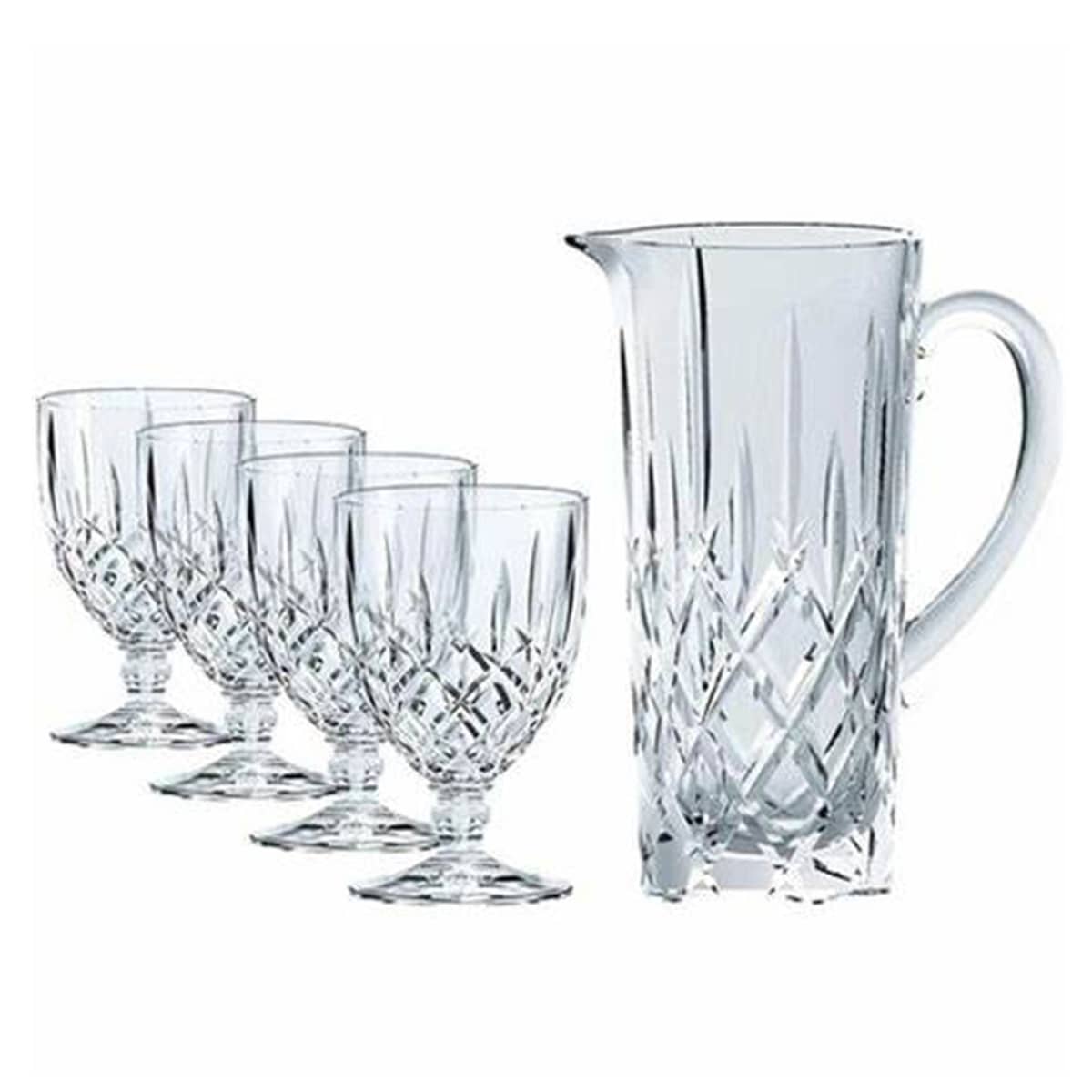 Noblesse glas med kande 5 dele