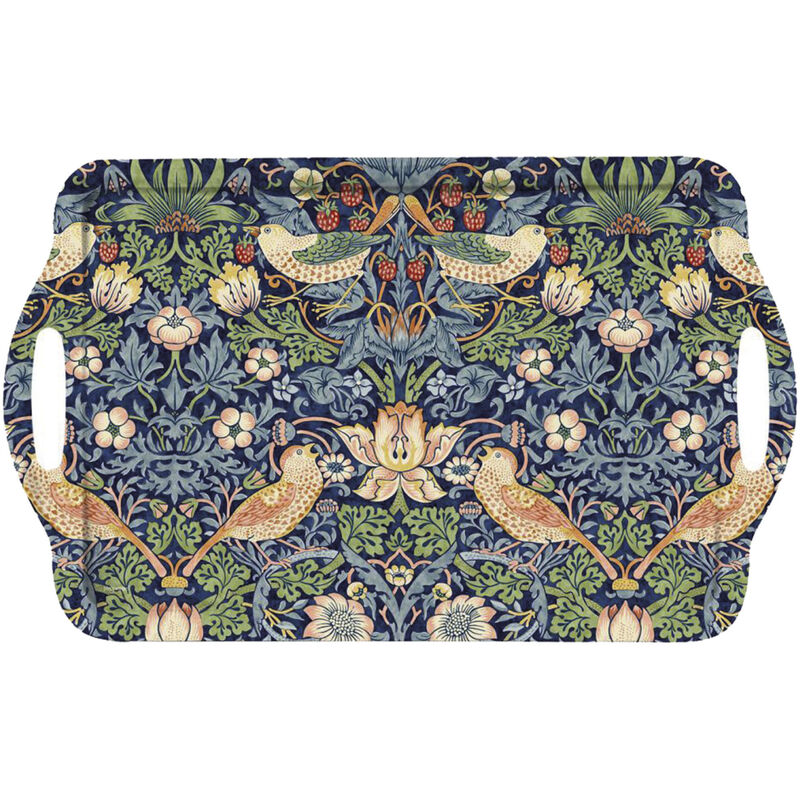 Iso Strawberry Thief -tarjotin, sininen