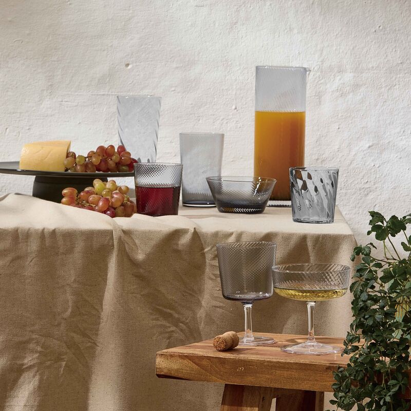 RAW Unique Swirl highballglas 45 cl, grå