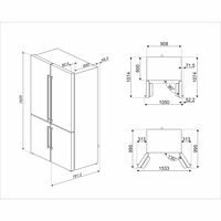 FQ60XDAIE Kyl/Frys Rostfri 182CM