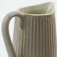 Pleat kande 13 cm, grå/brun