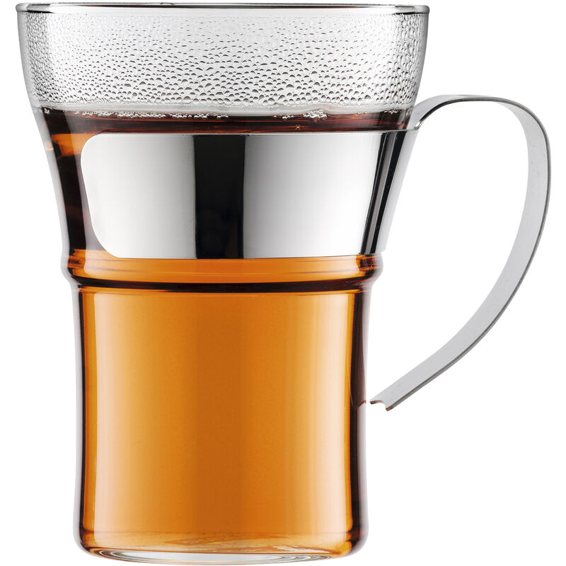 ASSAM Kaffeglas med krom handtag, 2 st. - 0,35 l