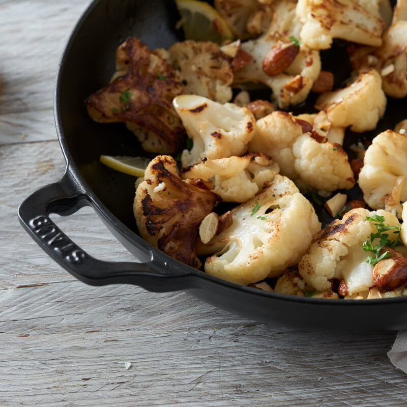 Vintage Stekpanna med trähandtag 28 cm.