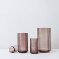 Lyngbyvasen 15 cm., glas - burgundy