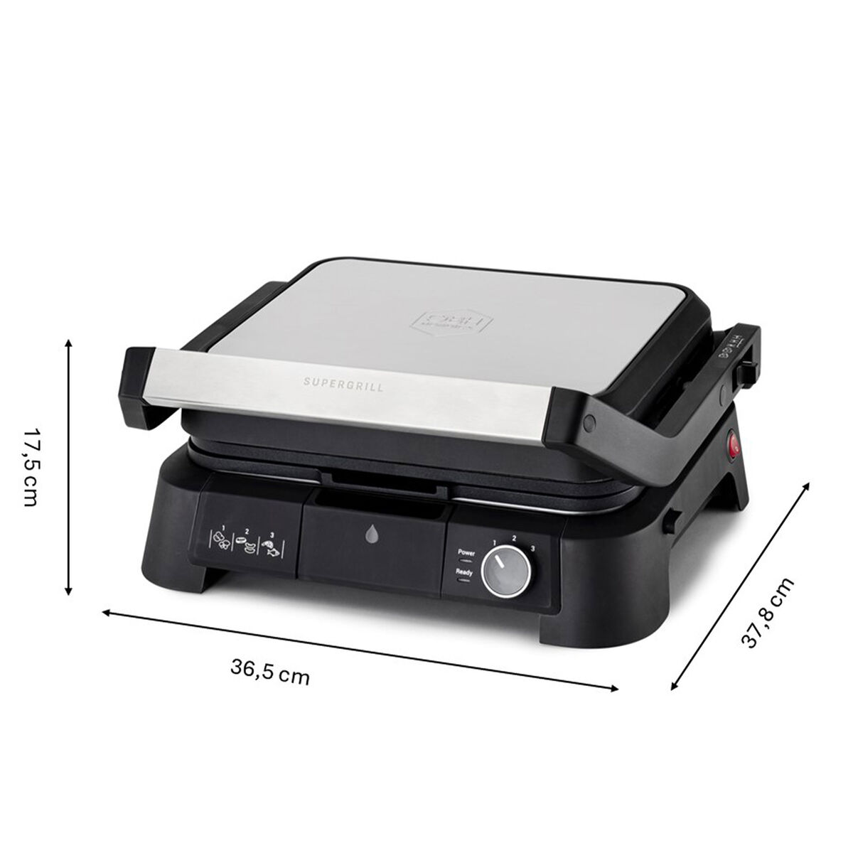 3in1 SuperGrill, ruostumatonta terästä