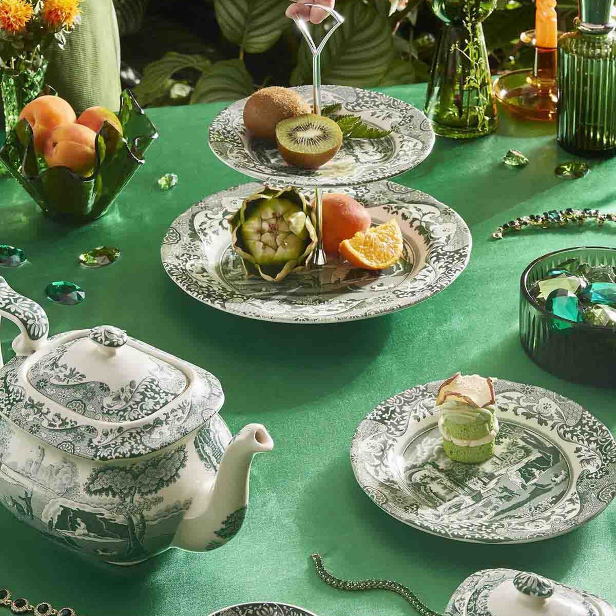 Heritage Green Italian kakfat 2-vånings, grön/vit