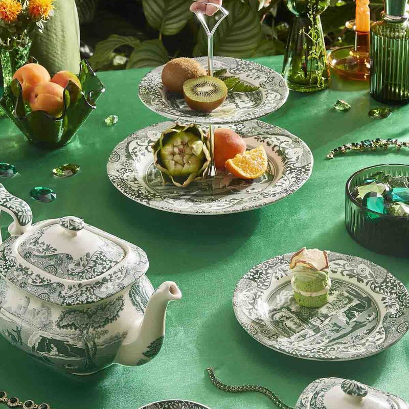 Heritage Green Italian kakfat 2-vånings, grön/vit