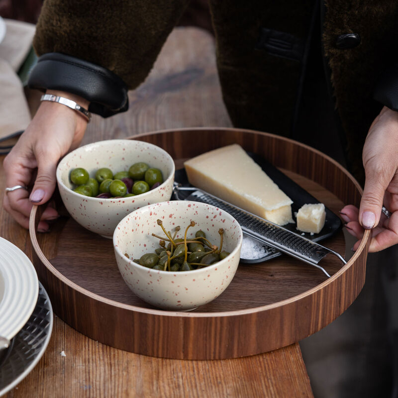 Hanna rundt brett, brun