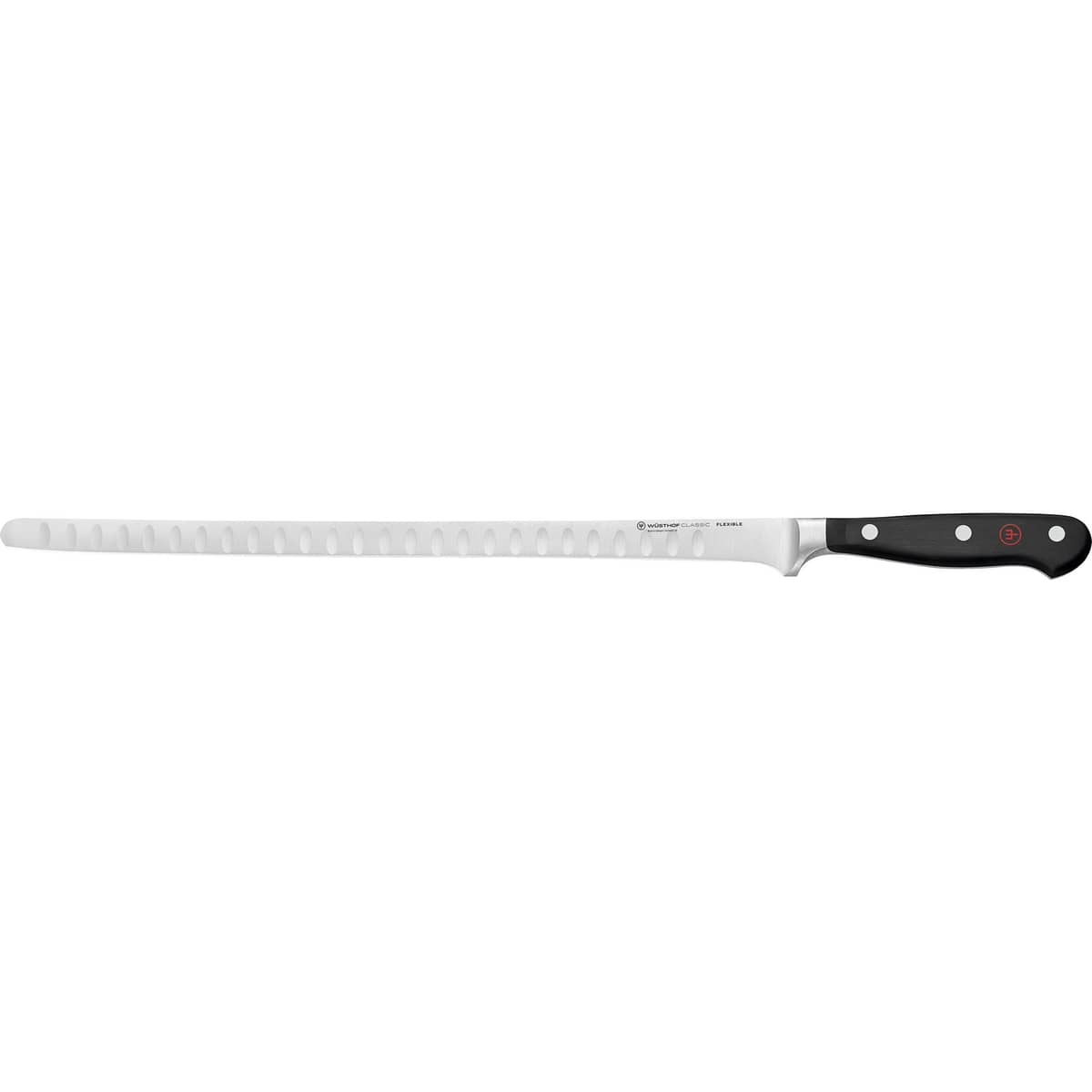 Classic laksekniv med grantonskær 32 cm.