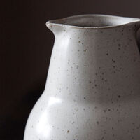 Pion flaske, lille, hvid/grå