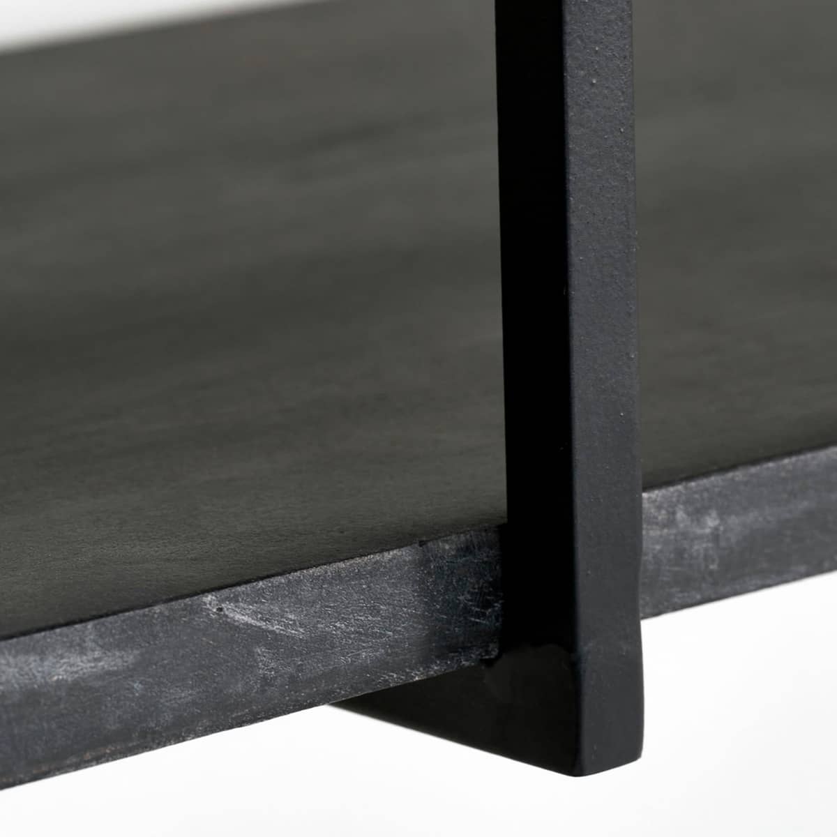 Woods hylla 70 cm, svart