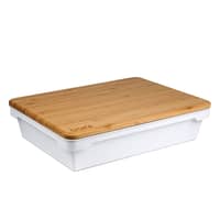 Puinen kansi pizzataikinalaatikolle