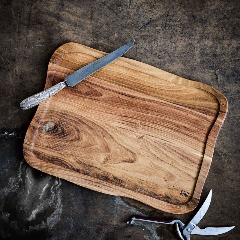 Skärbräda med vätskeräffla Teak