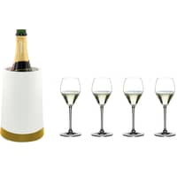 Summer Set Proseccoglas med vinkylare, vit/guld