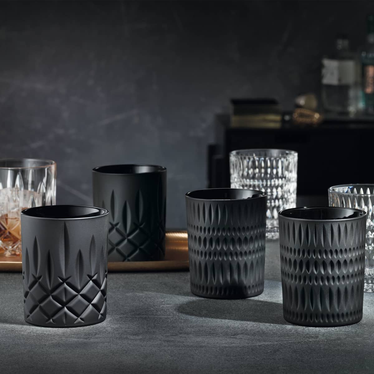 Noblesse Whisky tumblerglas 29,5 cl, sort, 2 stk.