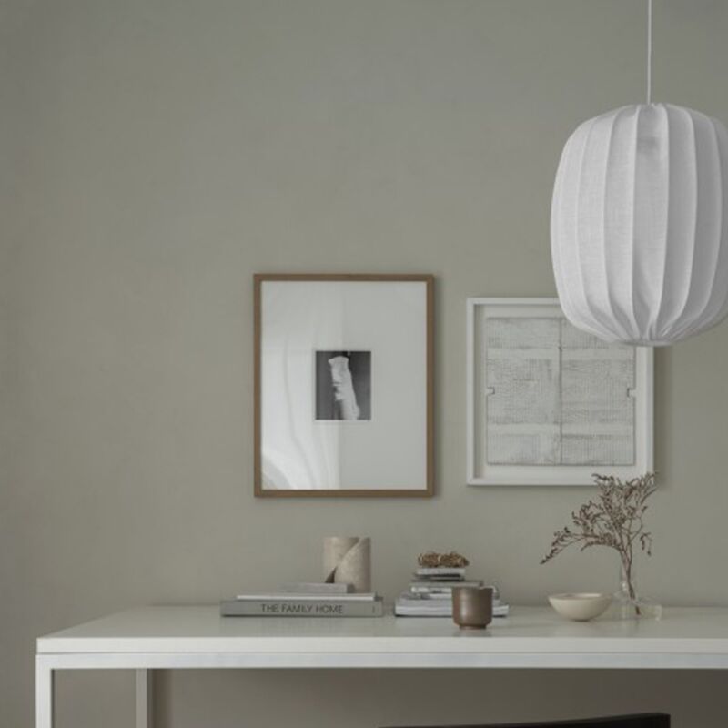 Prisma loftslampe i hør 35 cm, hvid