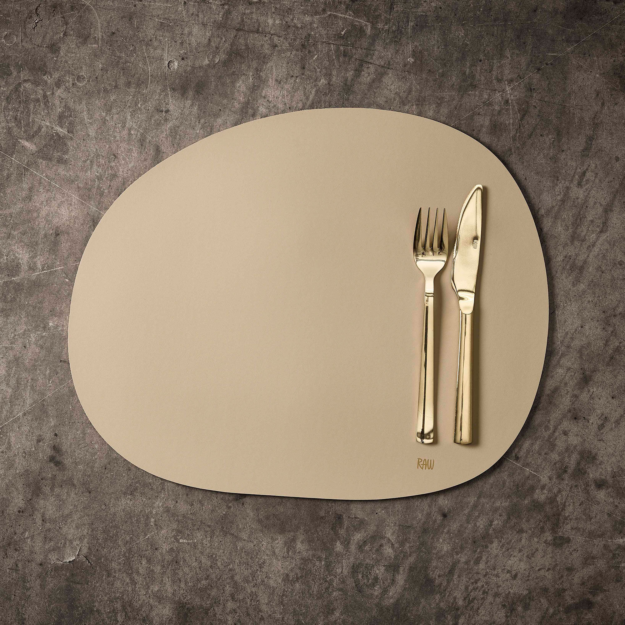 Raw bordbrikke, beige