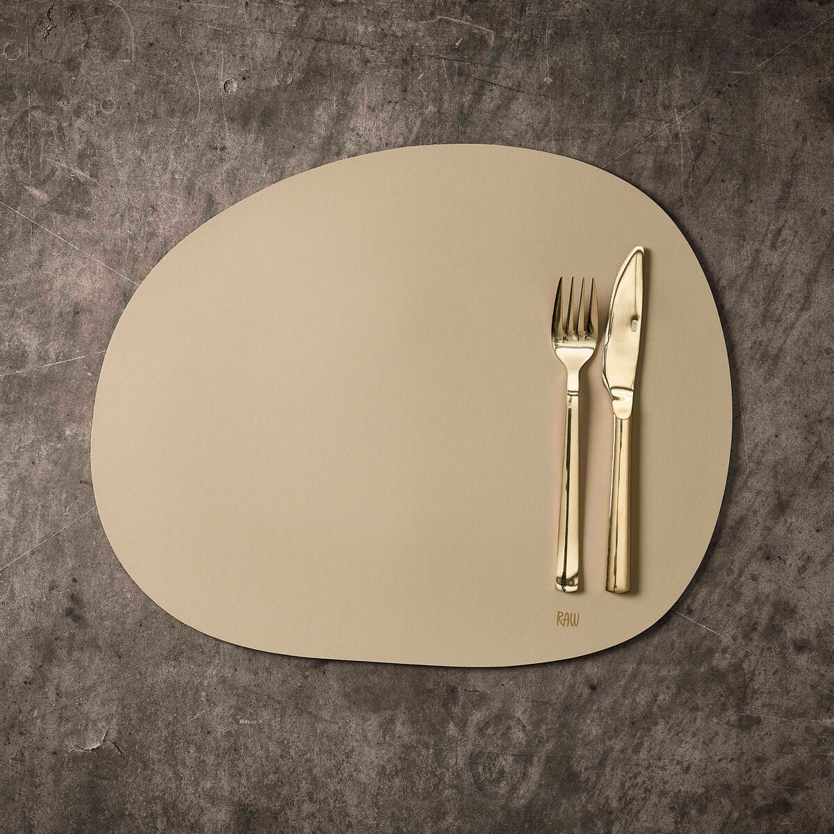 Raw bordbrikke, beige