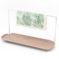 Diskbricka med hängare, valnöt