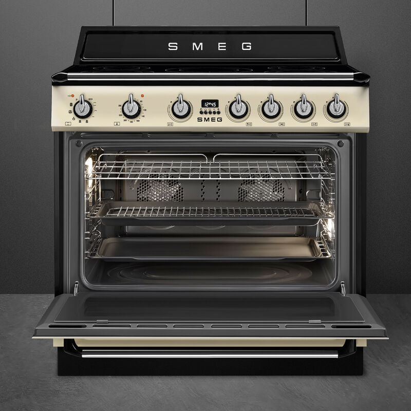 TR90IPP Victoria induktionskomfur med pyrolyse 90 cm, creme