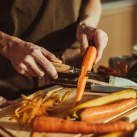 Folken kartoffelskræller med fast blad 17 cm