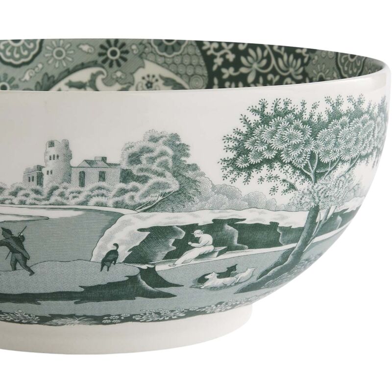 Heritage Green Italian serveringsskål 27,5 cm, grön/vit