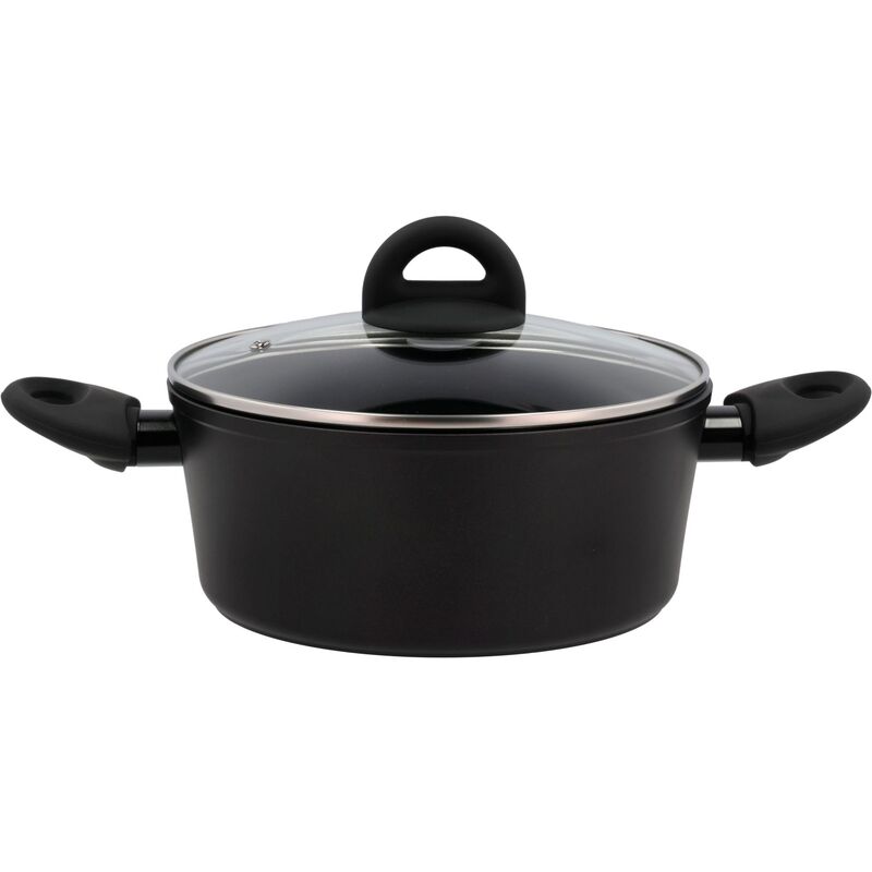 Ceramica gryde med glaslåg 2,5 liter, sort