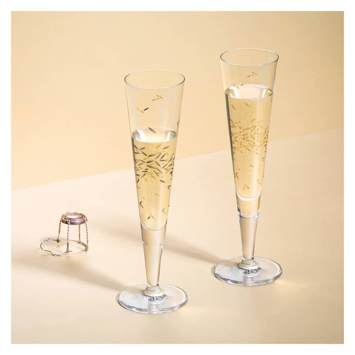 Goldnacht champagneglas, 2-pack