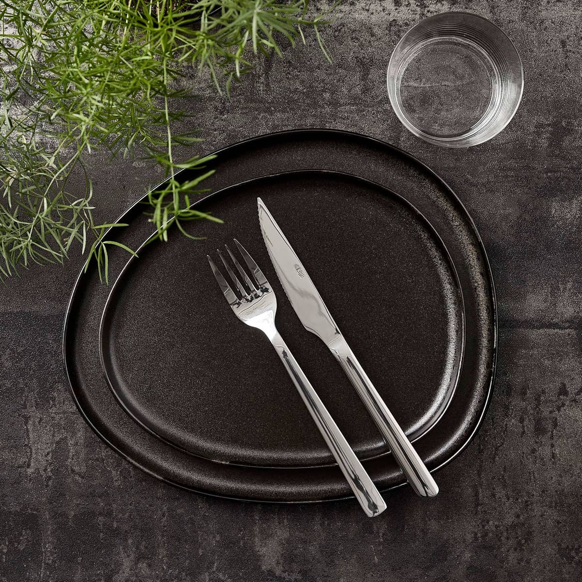 Raw Organic ruokalautanen, 29x25 cm, titanium black