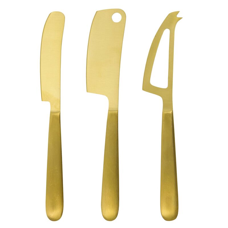 Kultaiset juustoveitset 3 kpl, kultaa