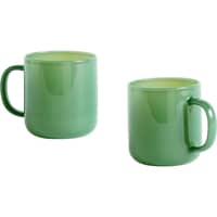 Borosilicate krus, jade green, 2-pack