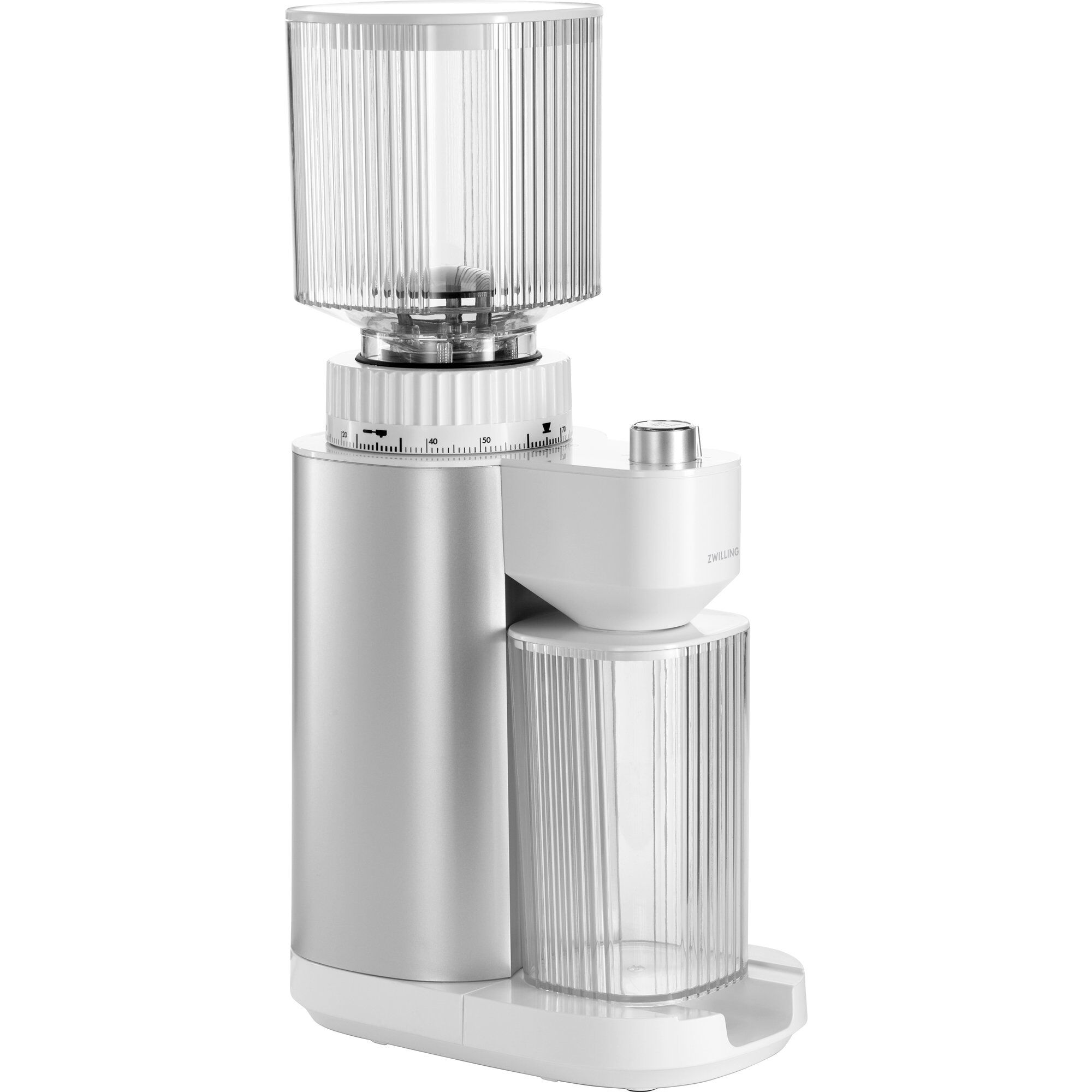 Zwilling Enfinigy kaffekvarn, silver & vit